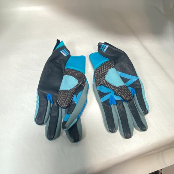 ICON Women's Overlord Gray Turquoise Motorcycle Riding Jacket and Gloves Size M - Picture 9 of 9